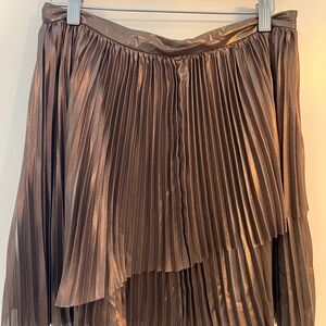 Wilfred Shimmering Bronze Asymmetrical Skirt